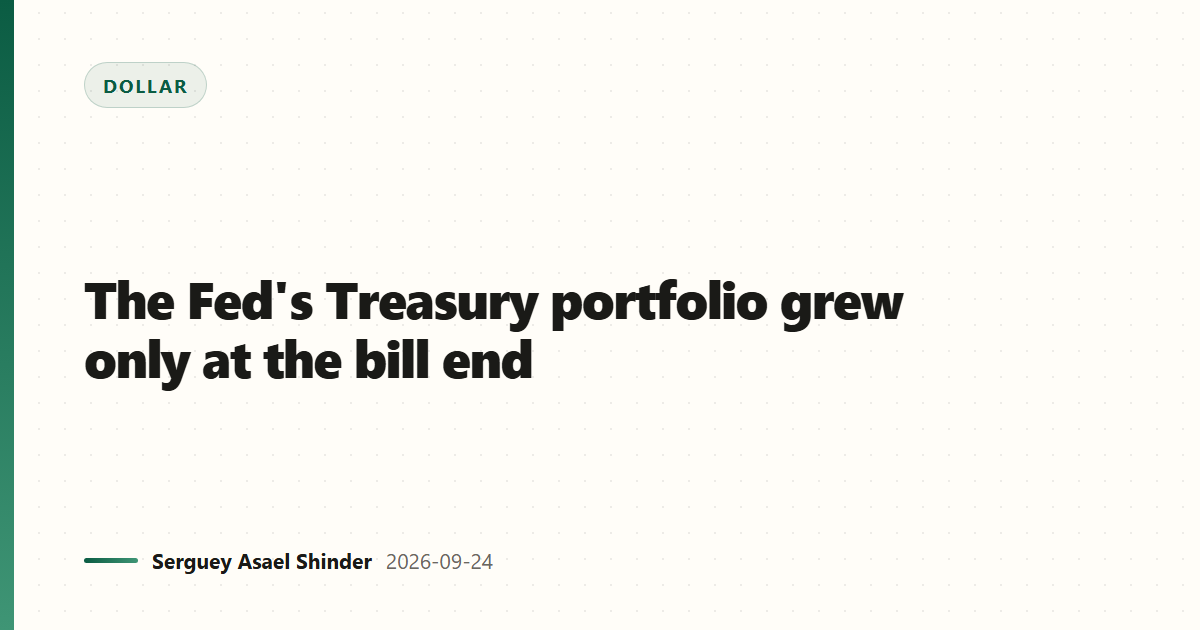 The Fed's Treasury portfolio grew only at the bill end